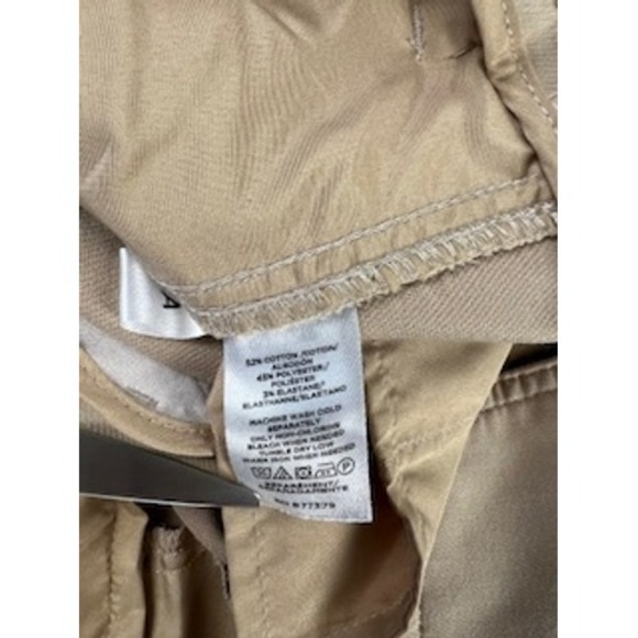 Ann Taylor Women Tan Cropped Wide Leg Pants Size 14 Cotton Blend - Picture 7 of 14